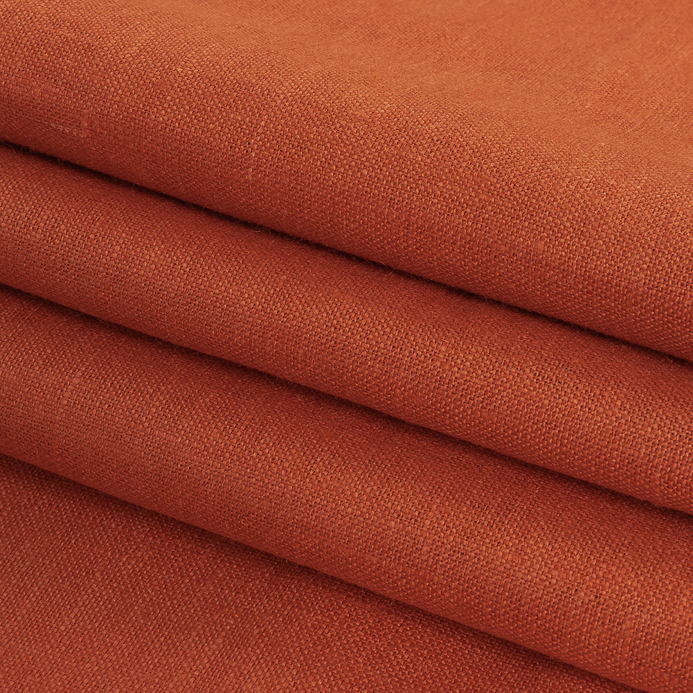 Medium Weight Linen Woven - Ginger - Grasmere Collection