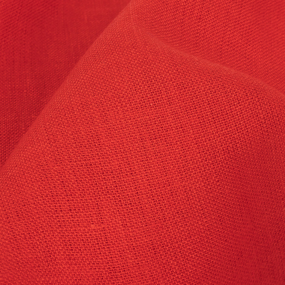 Medium Weight Linen Woven - Red - Grasmere Collection