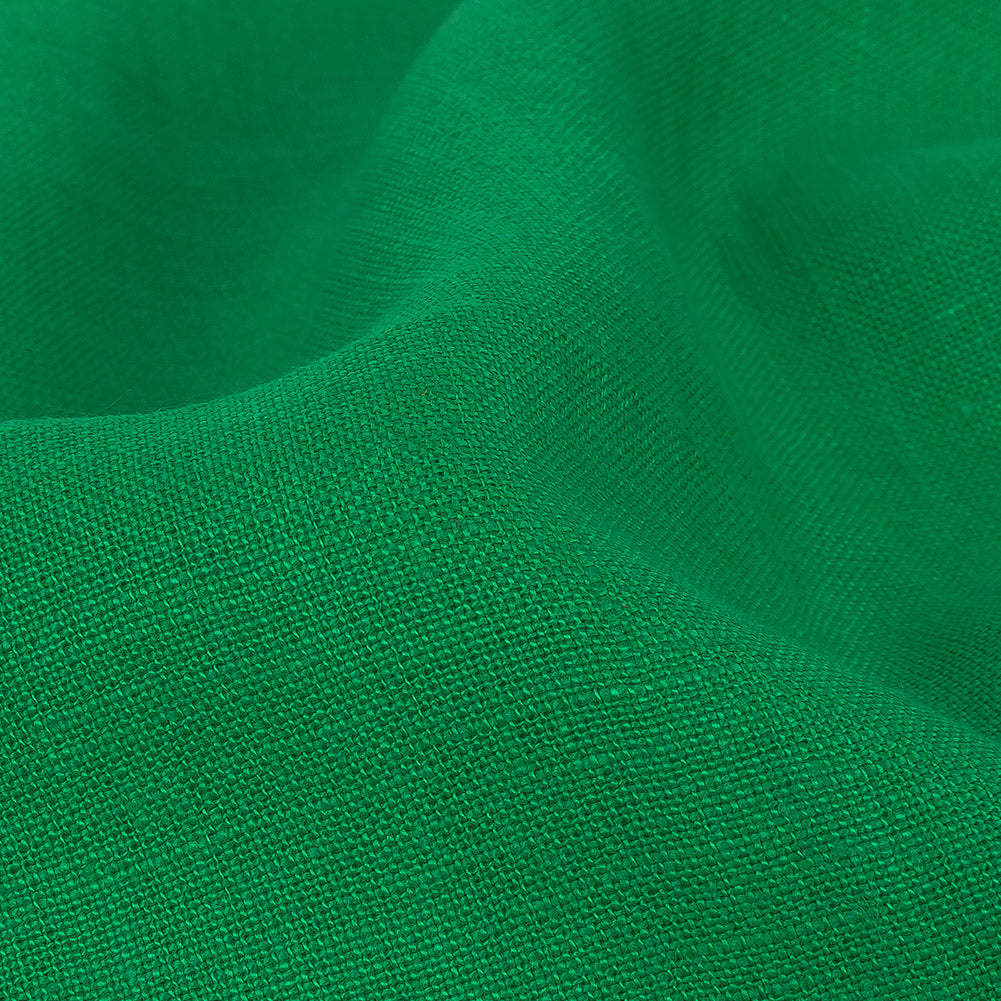 Medium Weight Linen Woven - Kelly Green - Grasmere Collection