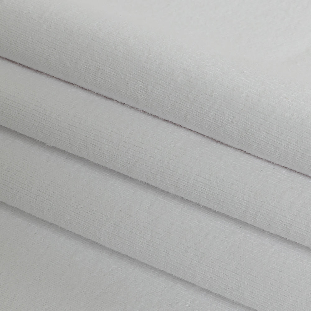 Cotton Tubular 1x1 Rib Knit - White - Delia Collection
