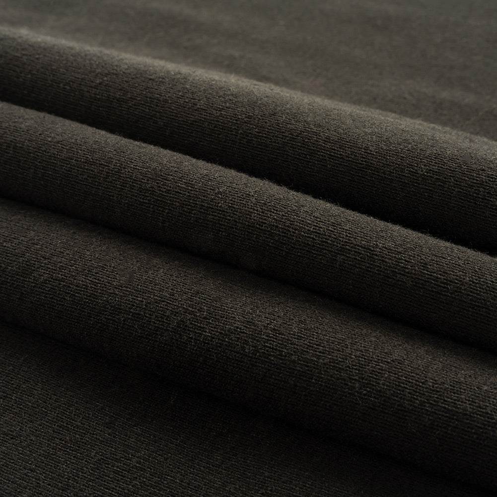 Cotton Tubular 1x1 Rib Knit - Black - Delia Collection