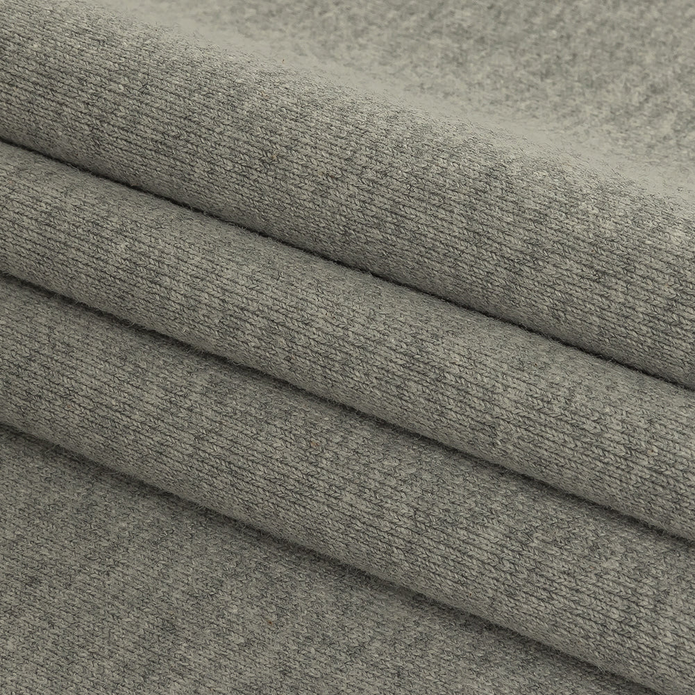Cotton Tubular 1x1 Rib Knit - Heathered Gray - Delia Collection