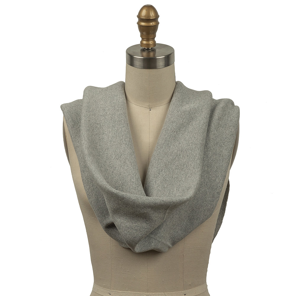 Cotton Tubular 1x1 Rib Knit - Heathered Gray - Delia Collection
