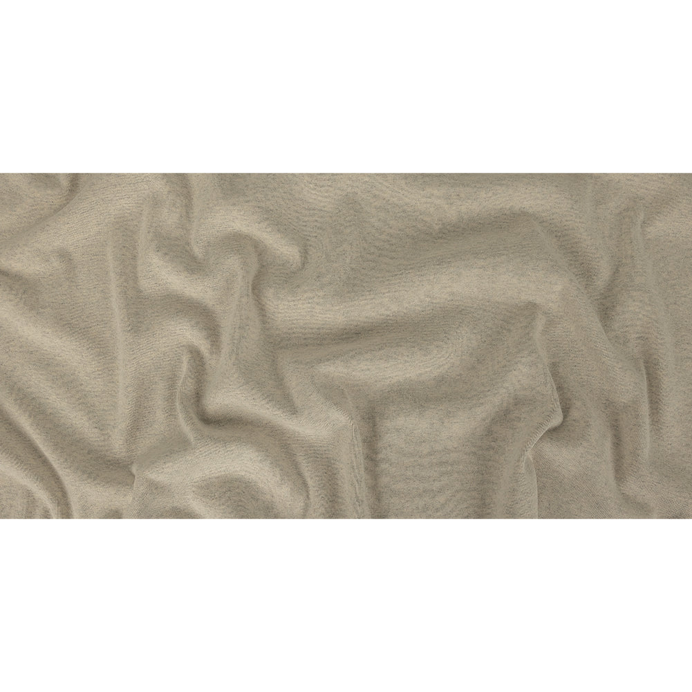 Cotton Tubular 1x1 Rib Knit - Heathered Moonbeam and Quarry - Delia Collection