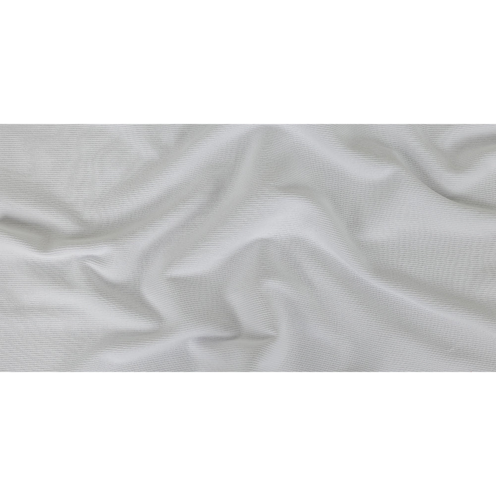 Cotton Tubular 2x2 Rib Knit - White - Adile Collection