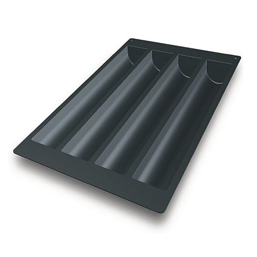 Silikomart Flexible Silicone Bakeware Log 71 Oz, 20.08" x 3.15" x 2.36"H, 4/mold