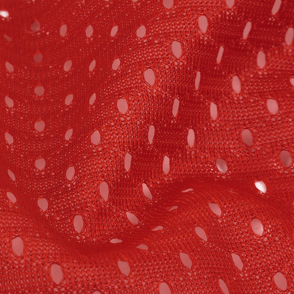 Polyester Athletic Mesh - Haute Red - Heracles Collection