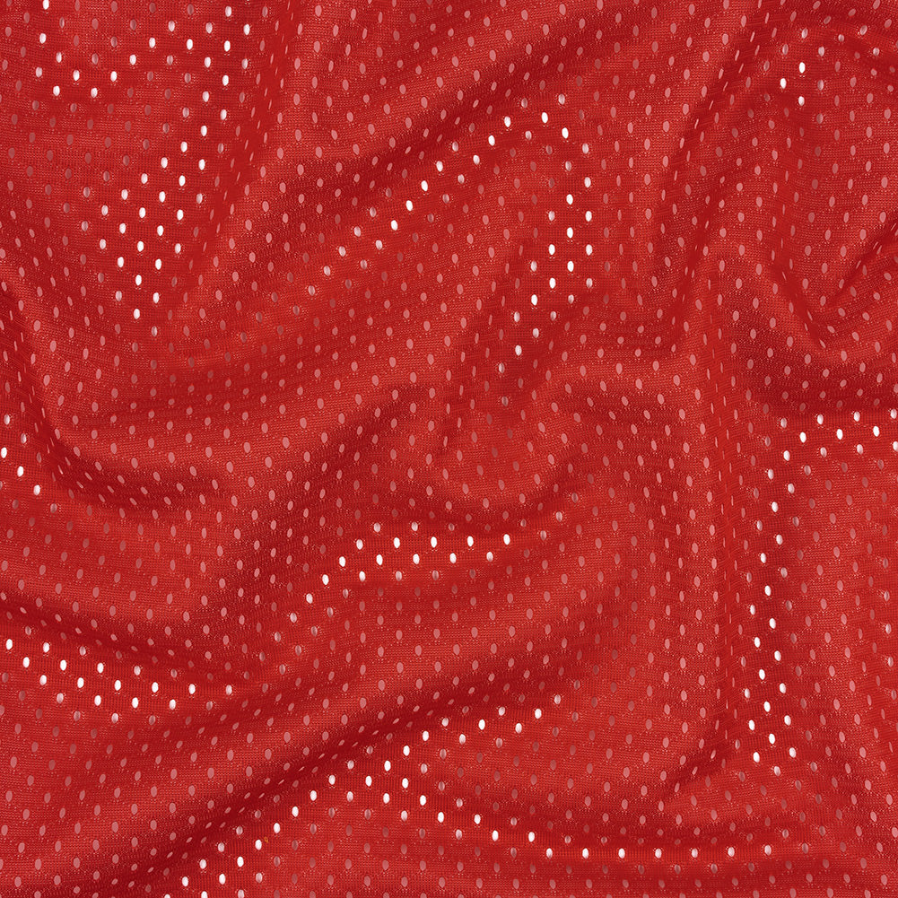 Polyester Athletic Mesh - Haute Red - Heracles Collection
