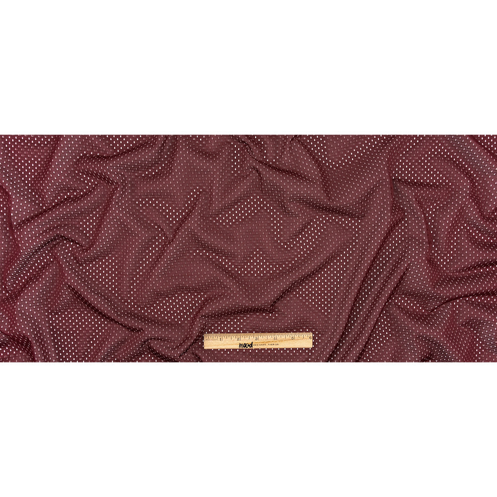 Polyester Athletic Mesh - Cabernet - Heracles Collection