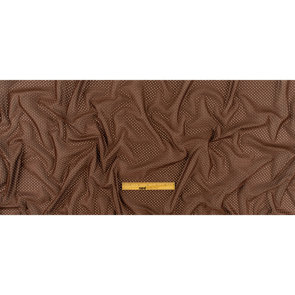 Polyester Athletic Mesh - Brown - Heracles Collection