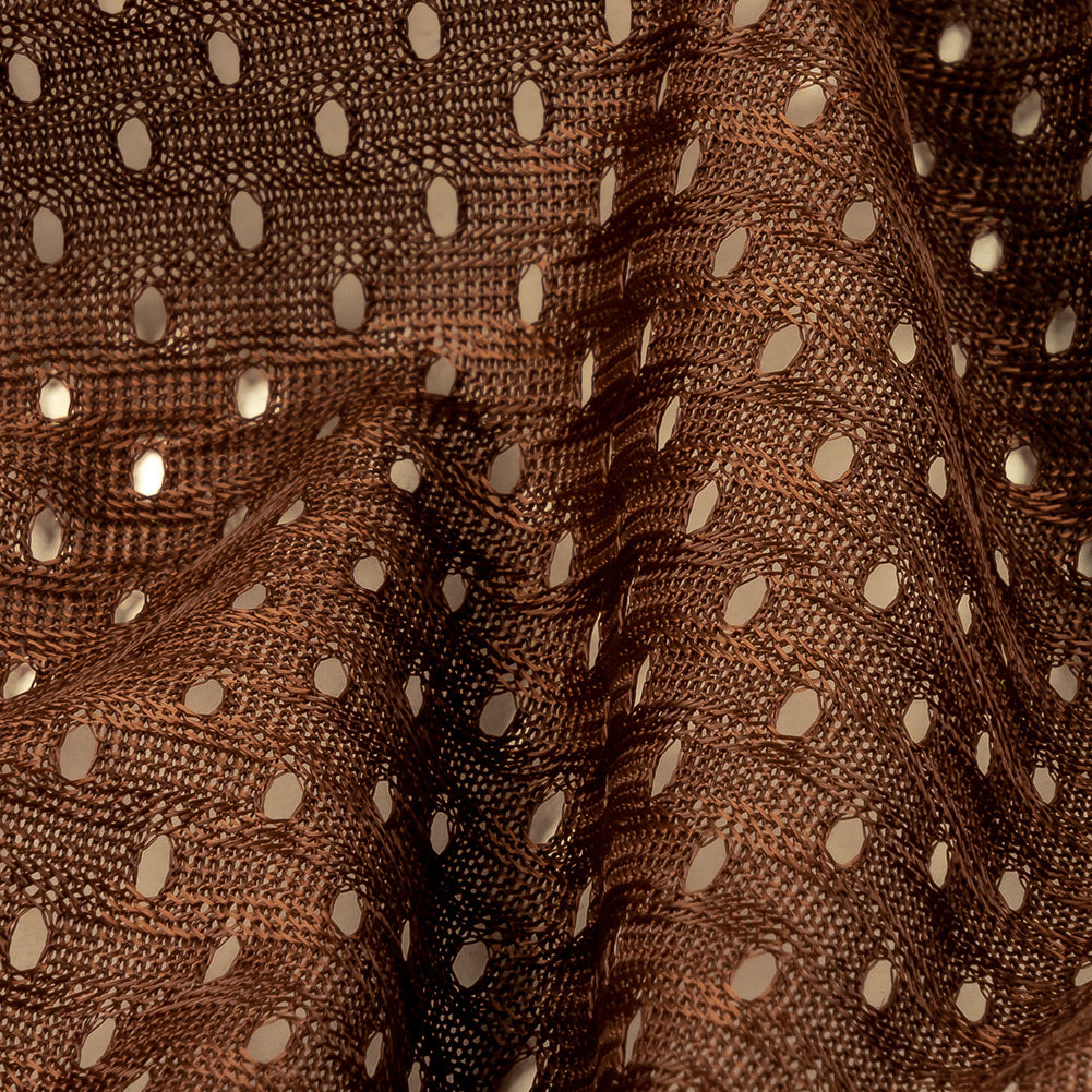 Polyester Athletic Mesh - Brown - Heracles Collection