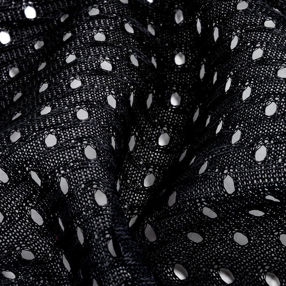 Polyester Athletic Mesh - Black - Heracles Collection