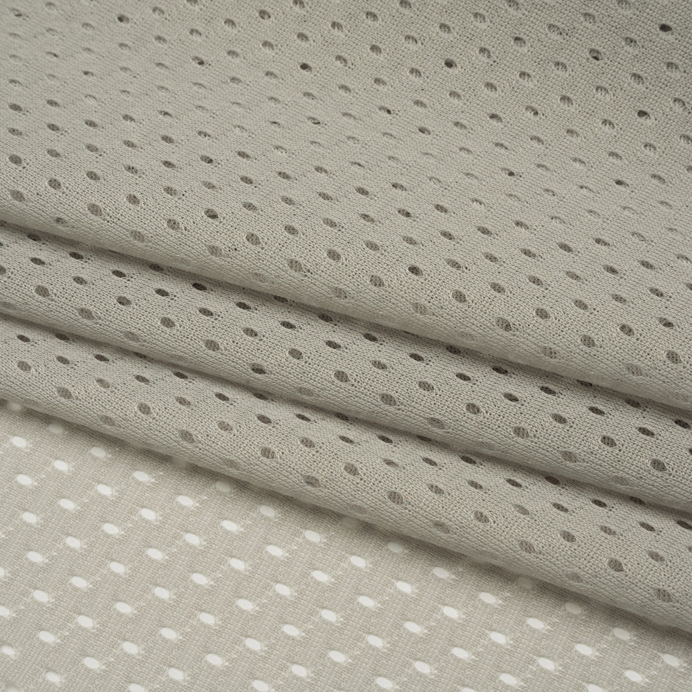 Polyester Athletic Mesh - Silver - Heracles Collection