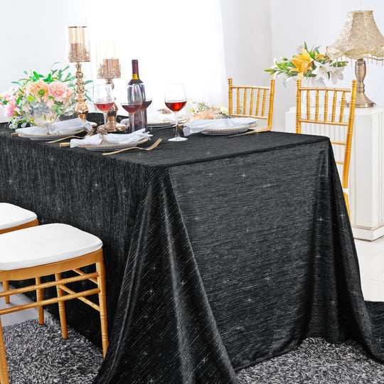Chenille Metallic Jacquard Velvet Rectangular Tablecloth