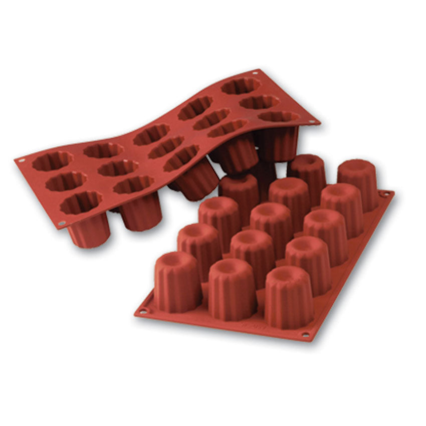 Silikomart Silicone Bakeware Bordelais 2 Oz, 1.77" Dia x 1.77" H., 15 Cavities