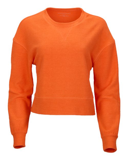 Women's Ribbed Knit Cropped Boxy Crew