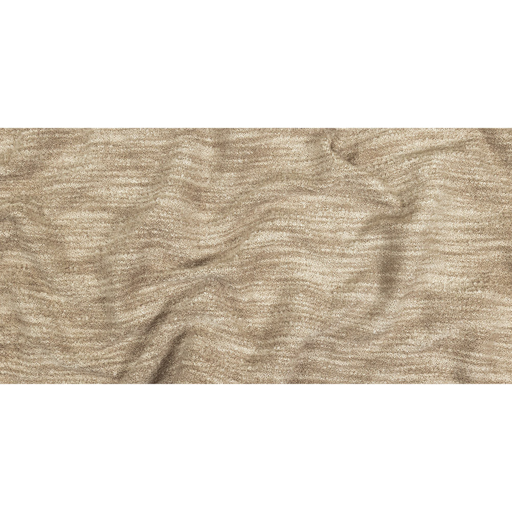 Mineral Striated Upholstery Boucle with Tan Woven Backing