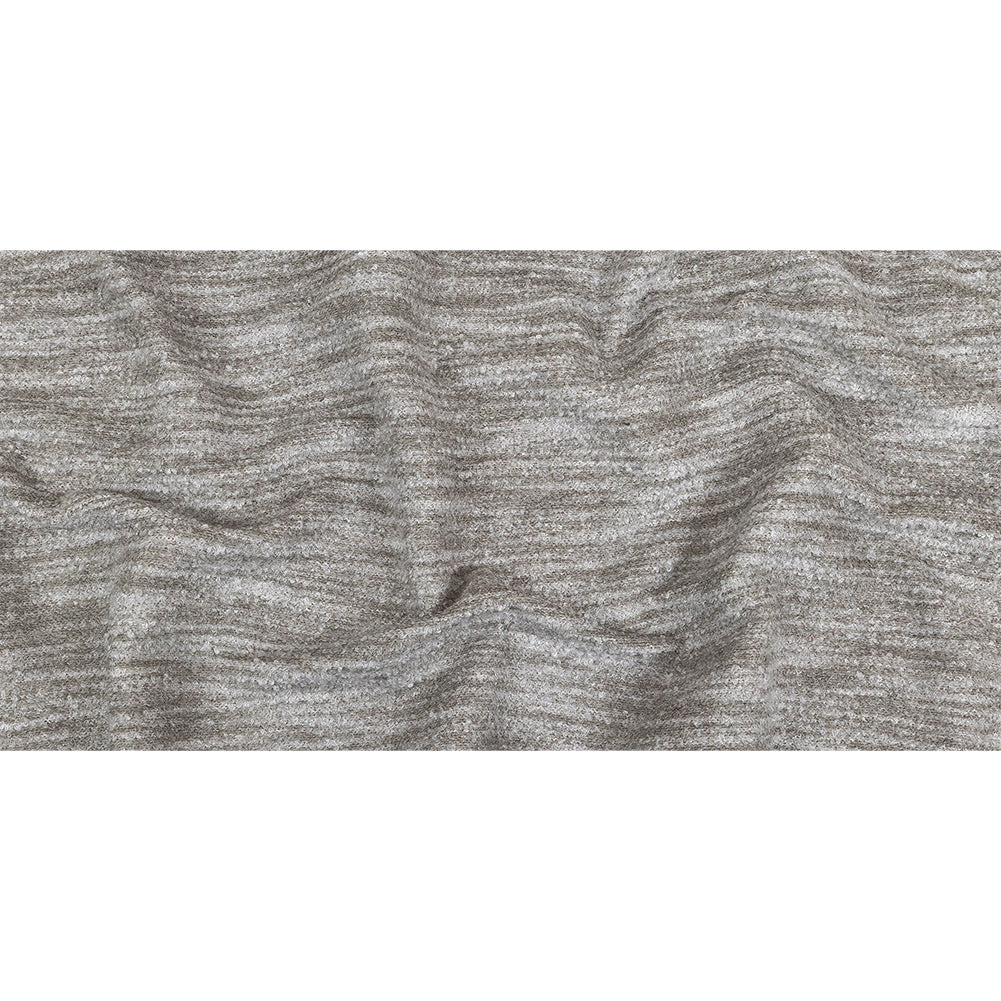 Pebble Striated Acrylic and Cotton Boucle with Tan Woven Backing