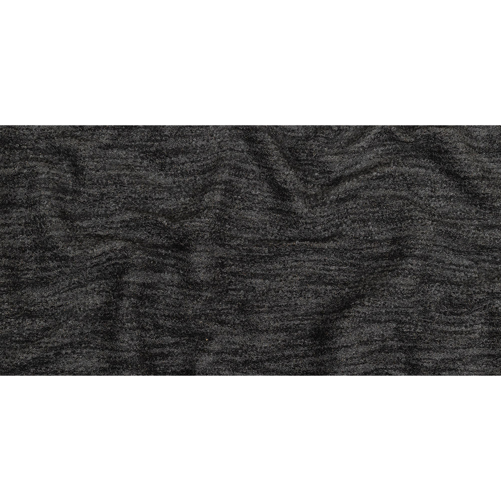 Onyx Striated Upholstery Boucle with Tan Woven Backing