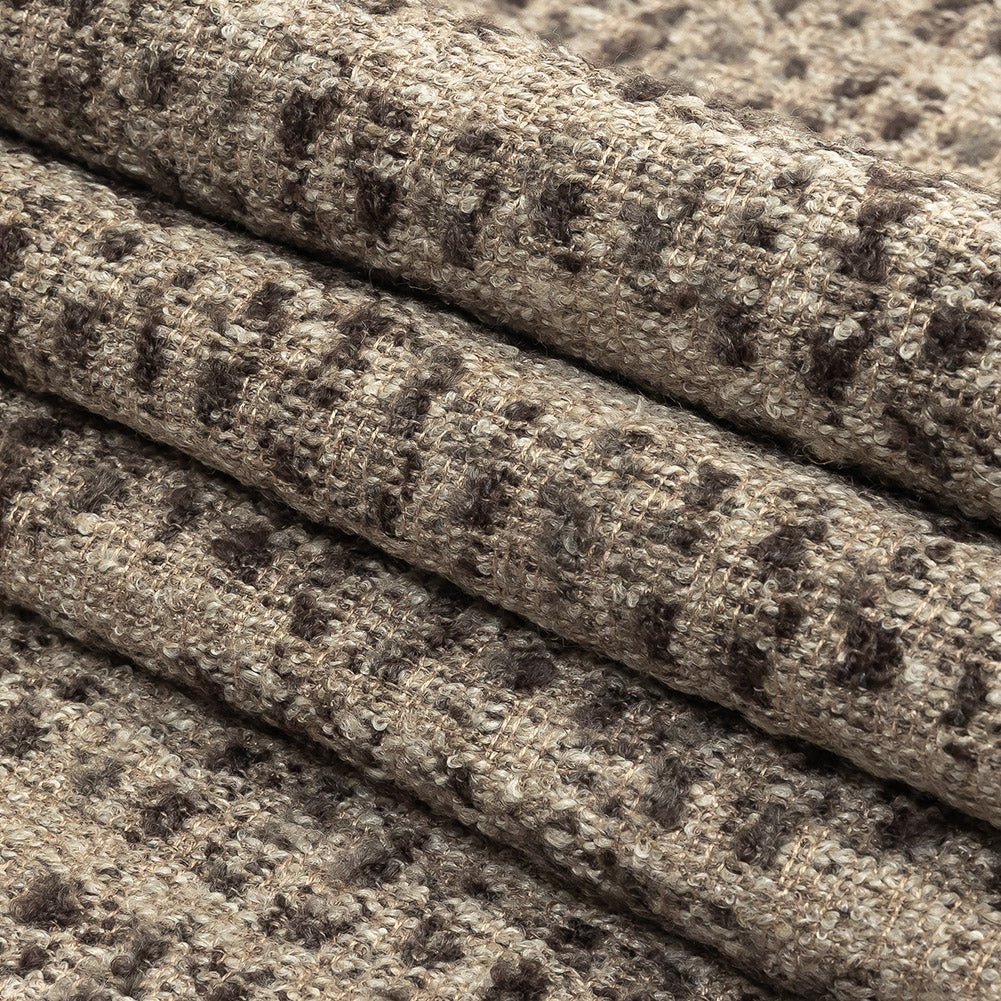 Mocha Spotted Viscose Boucle