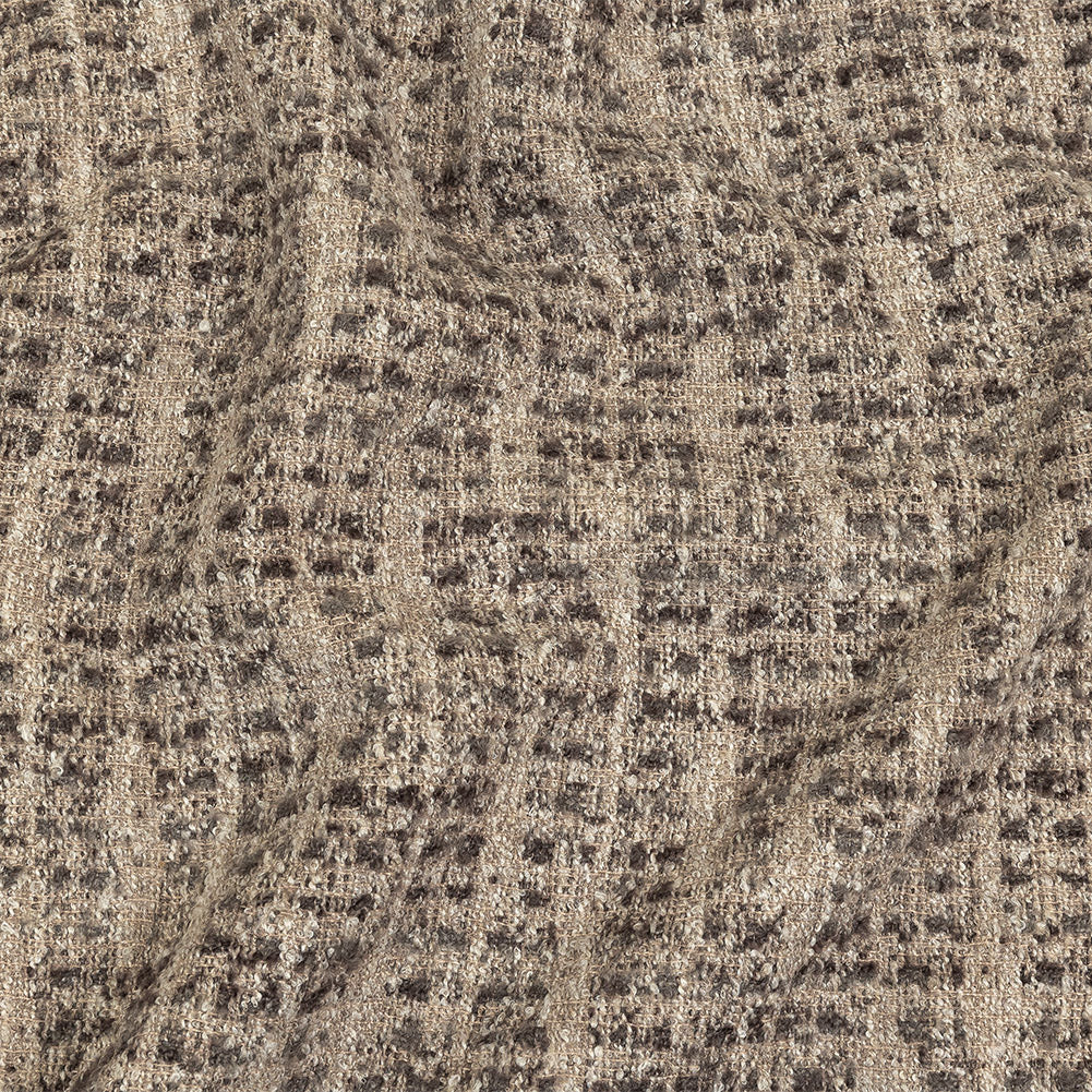 Mocha Spotted Viscose Boucle
