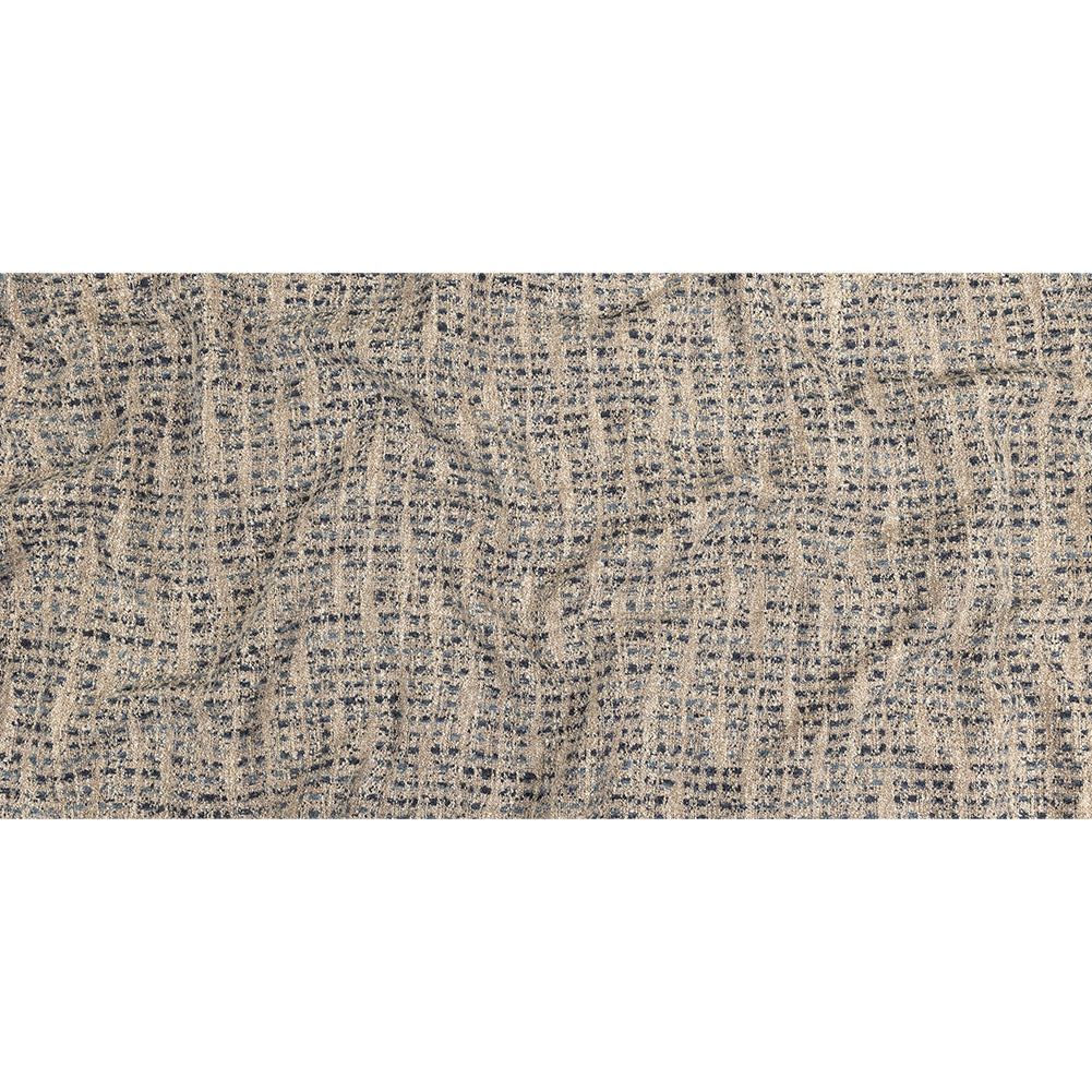 Indigo Spotted Viscose Boucle