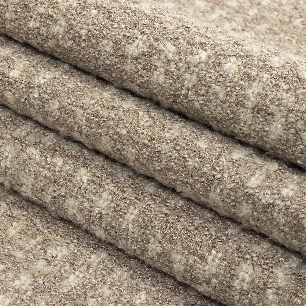 Almond Milk Spotted Viscose Boucle