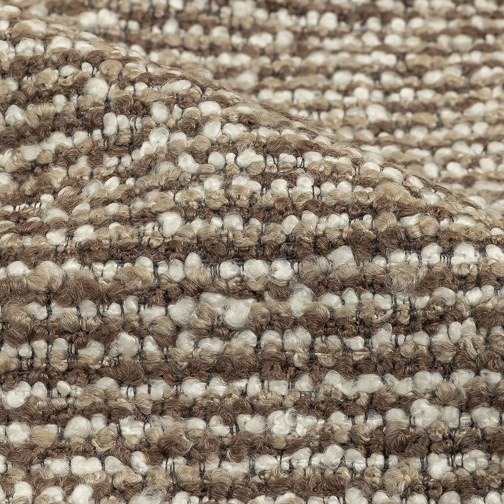 Stone Striped Acrylic Upholstery Boucle