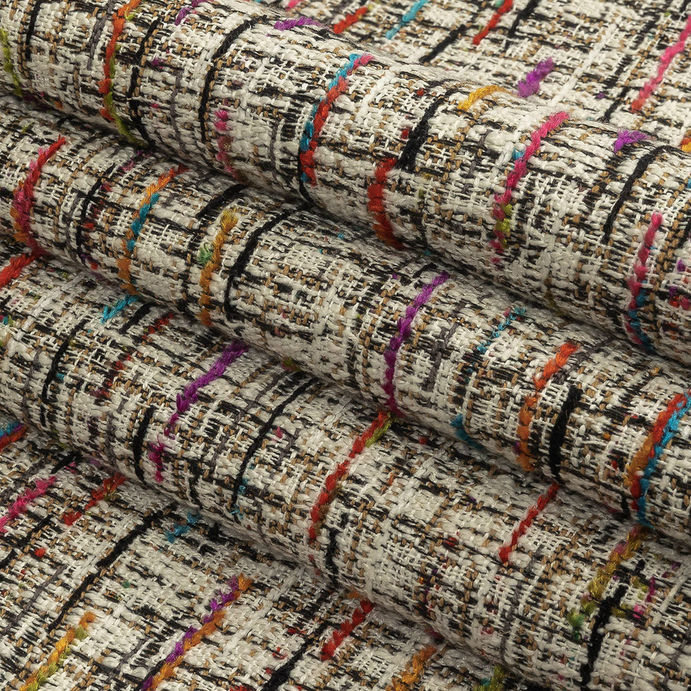 Prism Viscose, Cotton and Linen Chenille Tweed