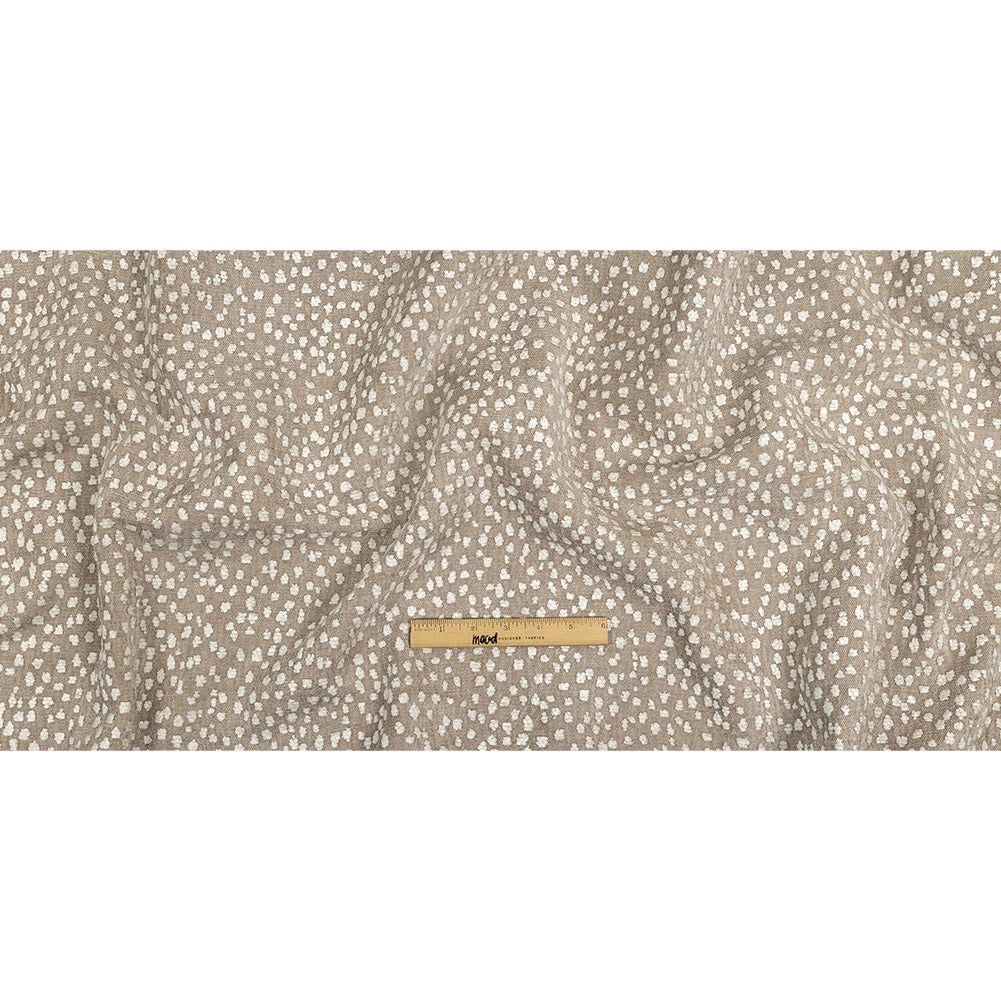 Beige Raised Spots Acrylic Chenille Woven