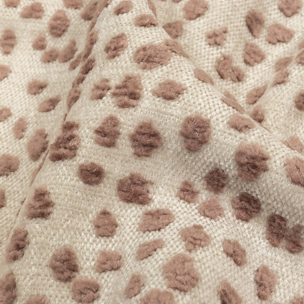 Rosewater Raised Spots Acrylic Chenille Woven