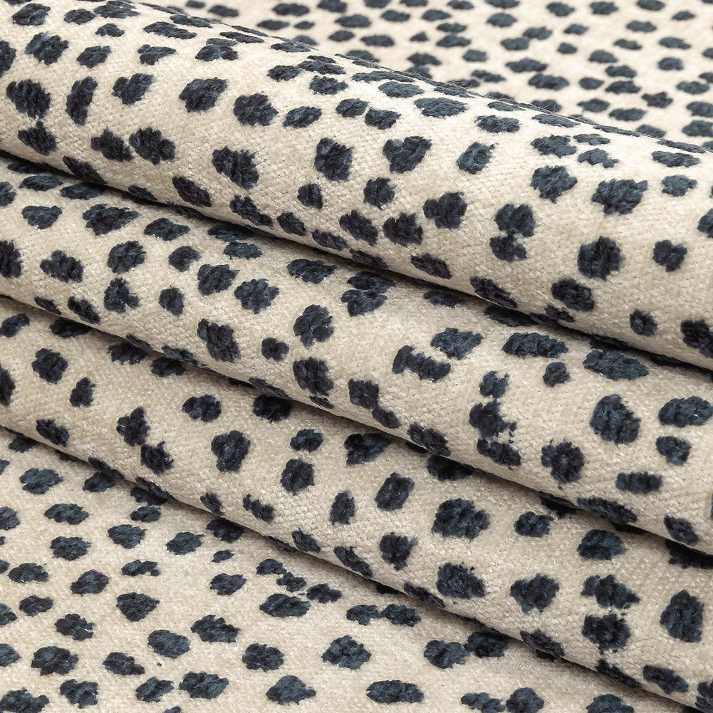 Sapphire Raised Spots Acrylic Chenille Woven