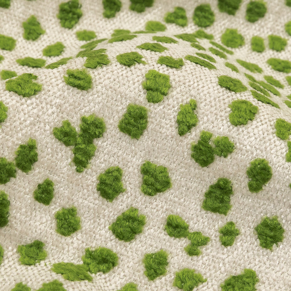 Grasshopper Raised Spots Acrylic Chenille Woven