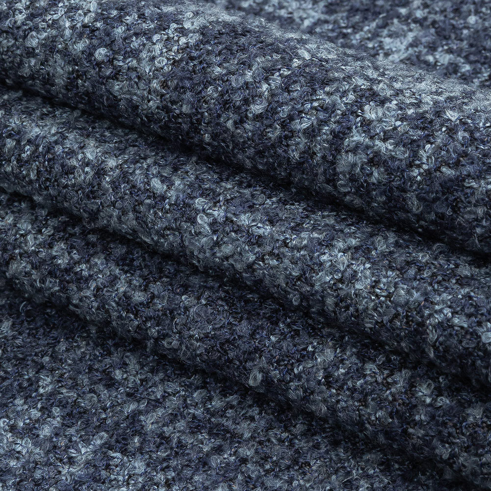 Indigo Tweedy Acrylic and Cotton Boucle