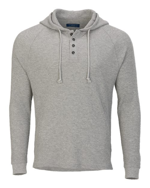 Boxercraft Unisex Waffle Knit Pullover Hooded Long Sleeve T-Shirt