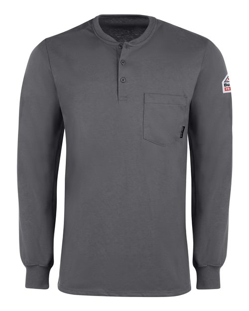 Bulwark Men's Long Sleeve Flame-Resistant Henley Shirt