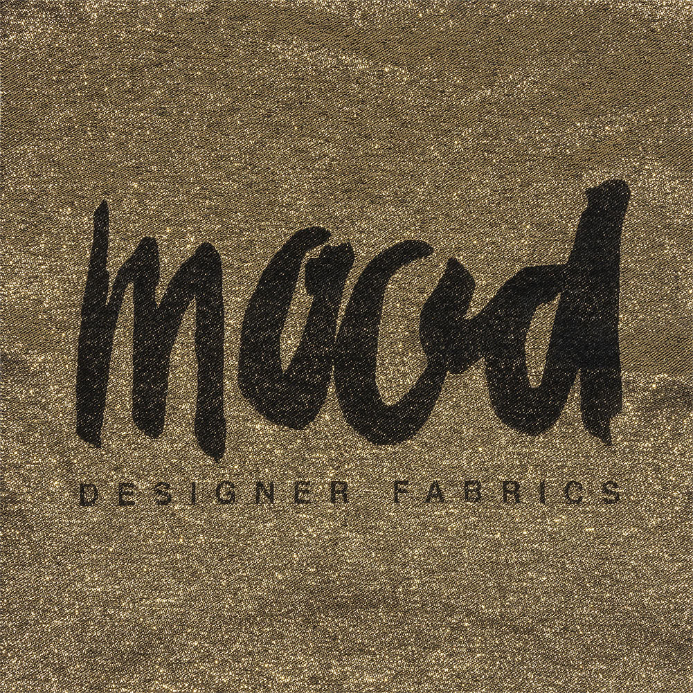 Mood Designer Fabrics Metallic Gold and Black Oversized Square Patch - 18.875"