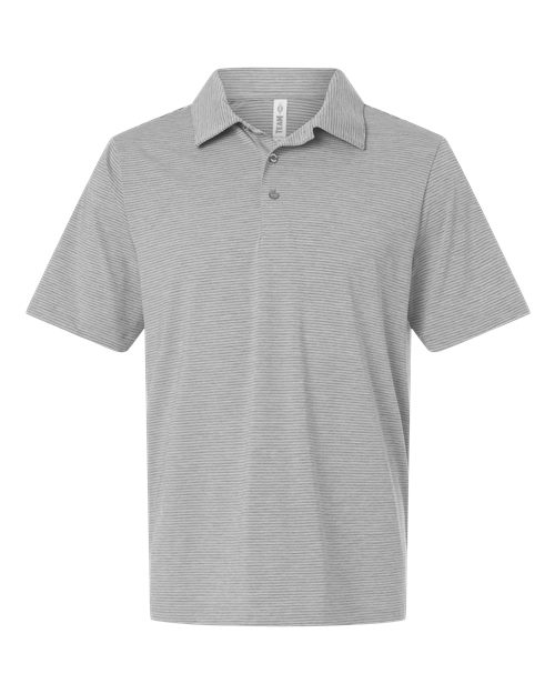 Men's Relay Heathered Stripe Performance Polo