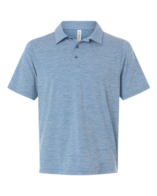 Men's Relay Heathered Stripe Performance Polo