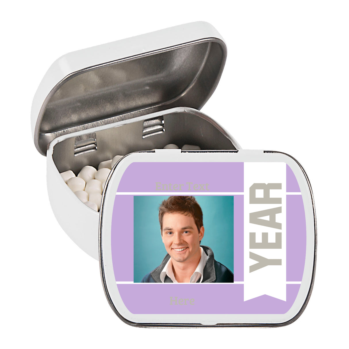 2 1/2" Custom Photo Graduation Year Mint Tins 24 Pieces