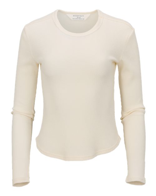 Boxercraft Women's Waffle Knit Baby Long Sleeve T-Shirt