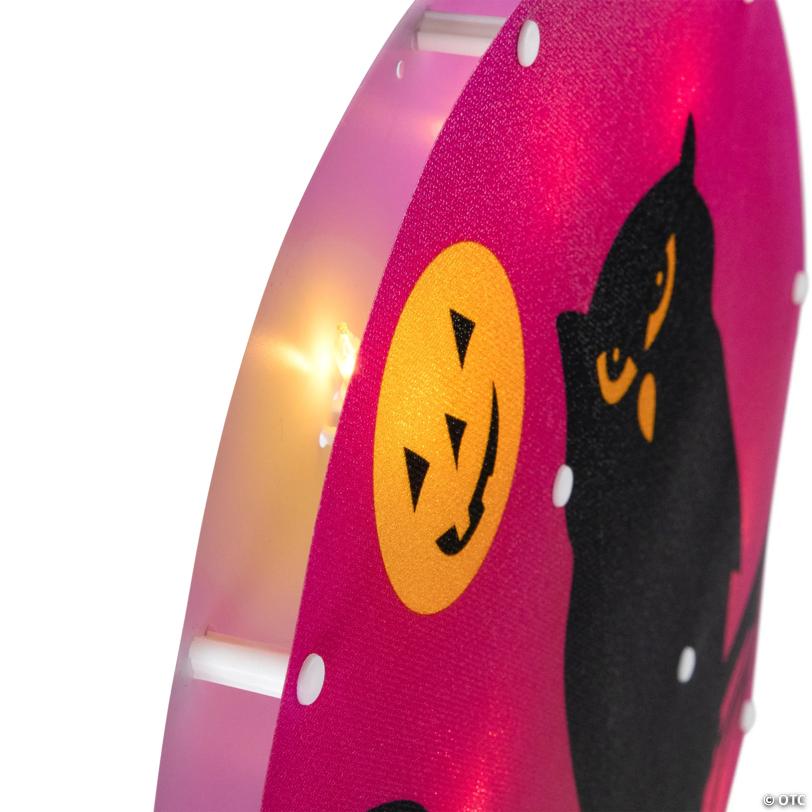 13.75" Lighted Owl Halloween Window Silhouette