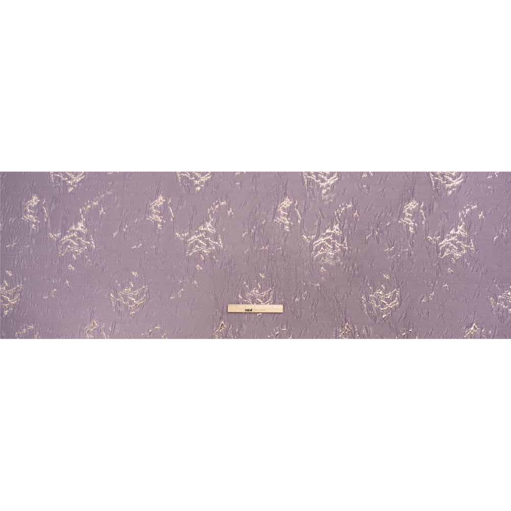 Metallic Rose Gold and Purple Crackled Abstract Luxury Brocade