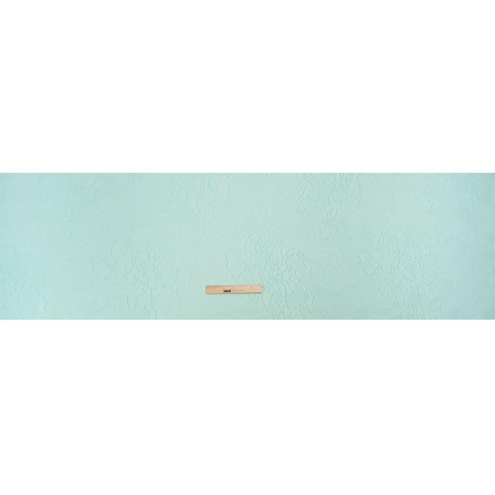 Luminous Aqua Crinkled Luxury Brocade