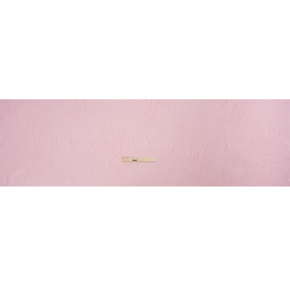 Luminous Baby Pink Crinkled Luxury Brocade