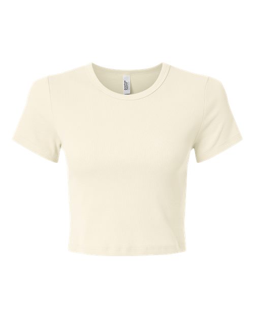 American Apparel Women's Baby Rib Cropped Tee