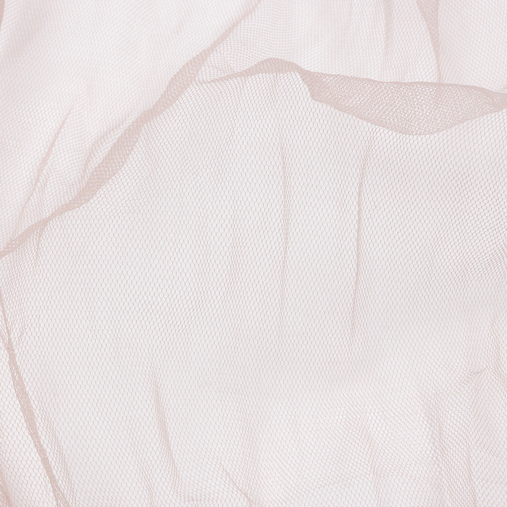 Crinkled Soft Polyester Tulle - Taupe - Poplar Collection