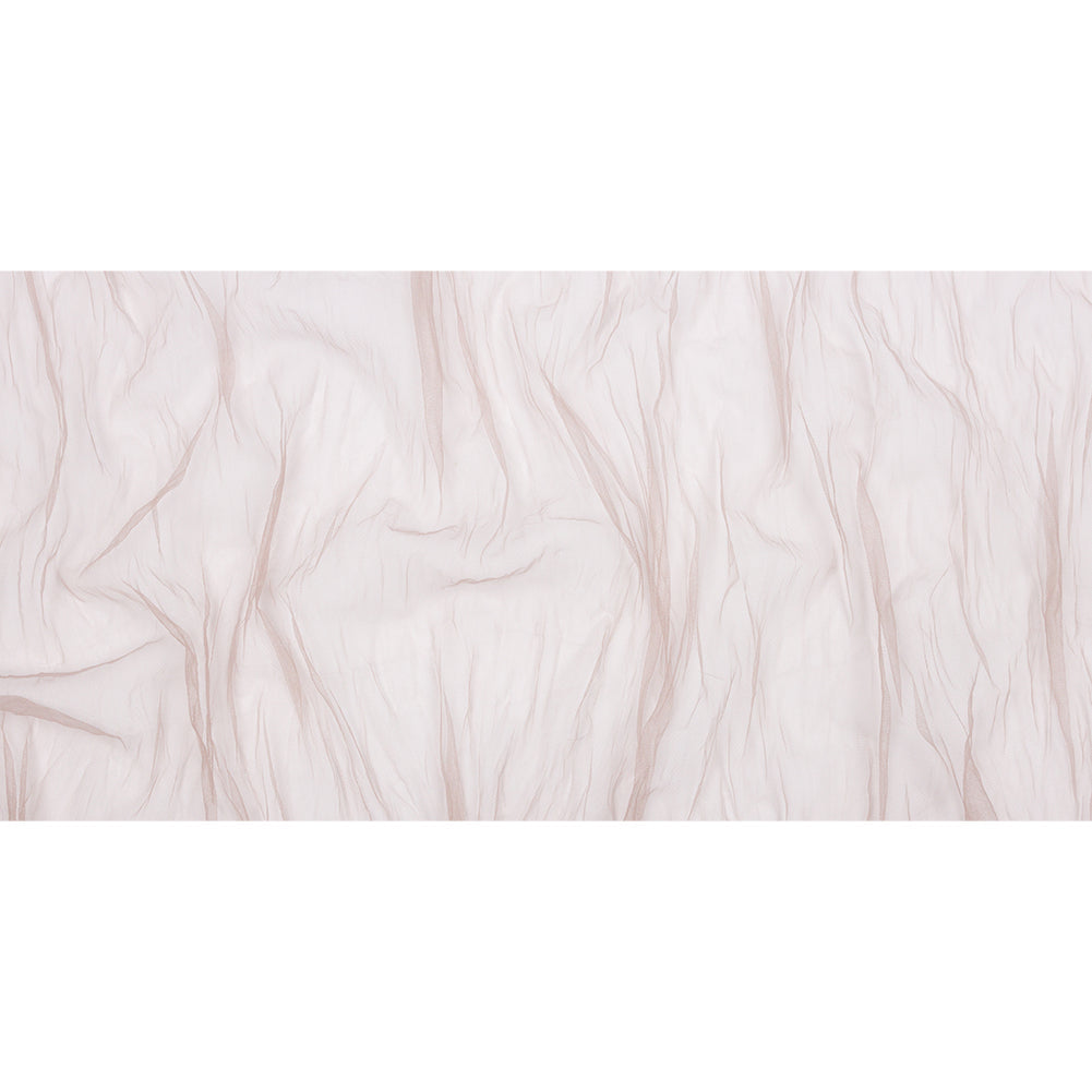 Crinkled Soft Polyester Tulle - Taupe - Poplar Collection