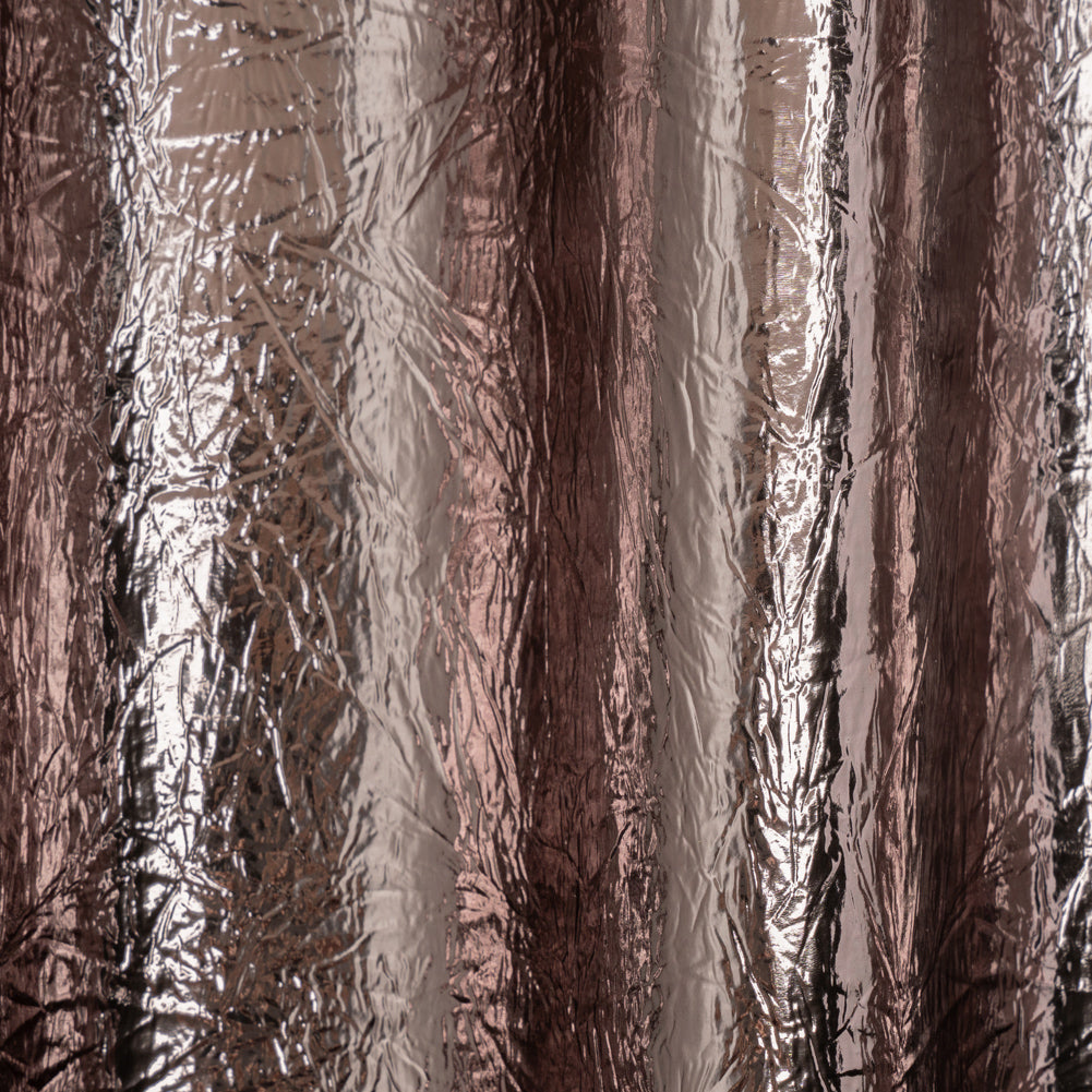 Ingot Pewter Crinkled Fabric-Backed Mirror Vinyl