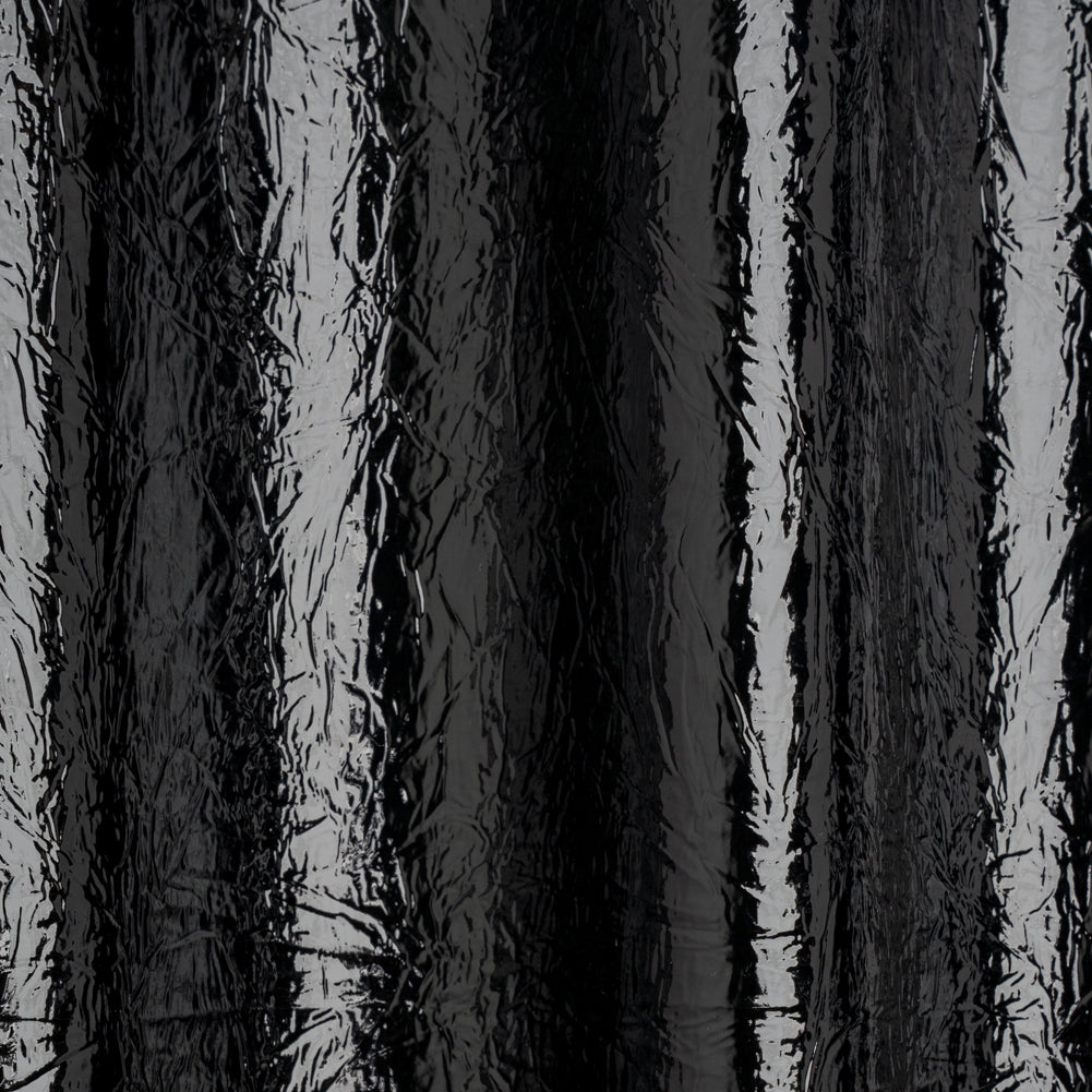Ingot Black Crinkled Fabric-Backed Mirror Vinyl